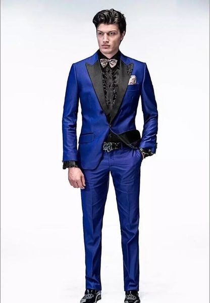 2018 new arrival custom made royal blue groom tuxedos peak lapel groomsmen man suits mens wedding suits (jacket+pants) formal suits, Black;gray
2018 new arrival custom made royal blue groom tuxedos peak lapel groomsmen man suits mens wedding suits (jacket+pants) formal suits, Black;gray