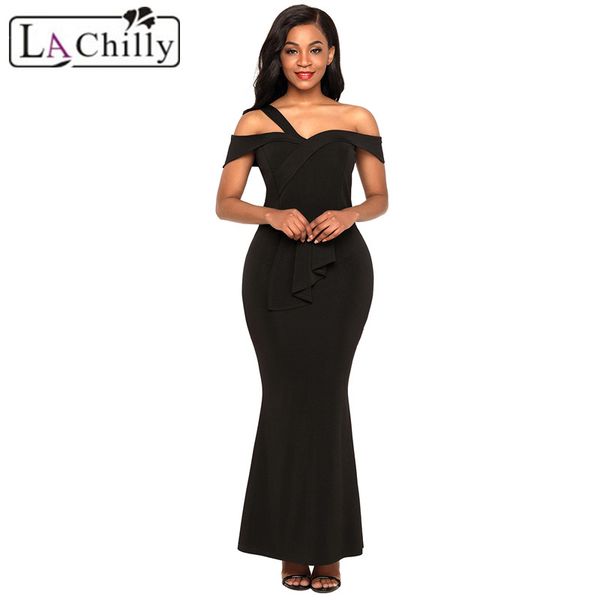 la chilly 2018 robe femme summer maxi dresses black asymmetric off shoulder look high waist party gown sommer kleid lc61901, White;black
la chilly 2018 robe femme summer maxi dresses black asymmetric off shoulder look high waist party gown sommer kleid lc61901, White;black