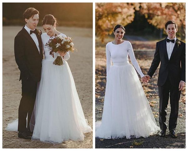 a line wedding dress crew neck tulle floor length belt vestidos de noiva long sleeve nigerian african arabic bridal wedding gowns dresses, White
a line wedding dress crew neck tulle floor length belt vestidos de noiva long sleeve nigerian african arabic bridal wedding gowns dresses, White