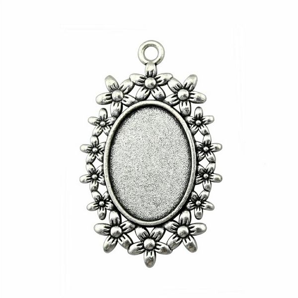 7 pieces cabochon cameo base tray bezel blank jewelry findings components flower inner size 18x25mm oval necklace pendant setting, Slivery;crystal
7 pieces cabochon cameo base tray bezel blank jewelry findings components flower inner size 18x25mm oval necklace pendant setting, Slivery;crystal