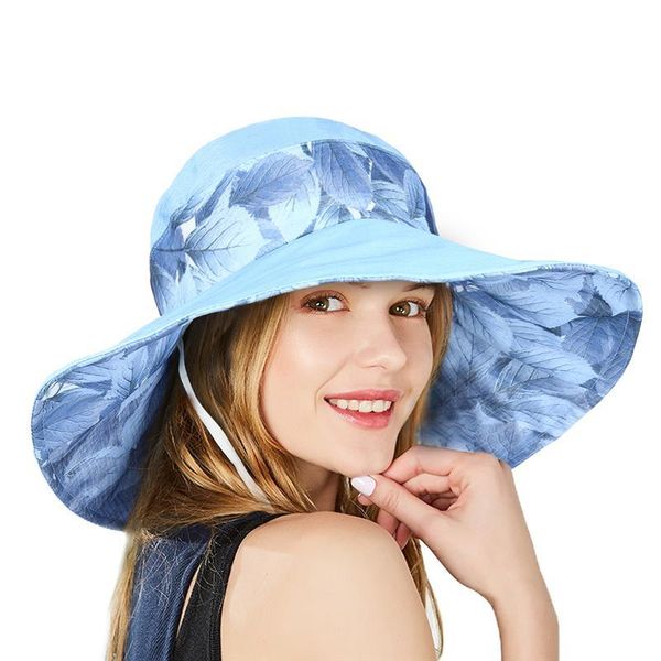 vbiger women wide brim hat foldable outdoor sun cap beach sun hat portable printing sunhat with chic decor, Blue;gray
vbiger women wide brim hat foldable outdoor sun cap beach sun hat portable printing sunhat with chic decor, Blue;gray