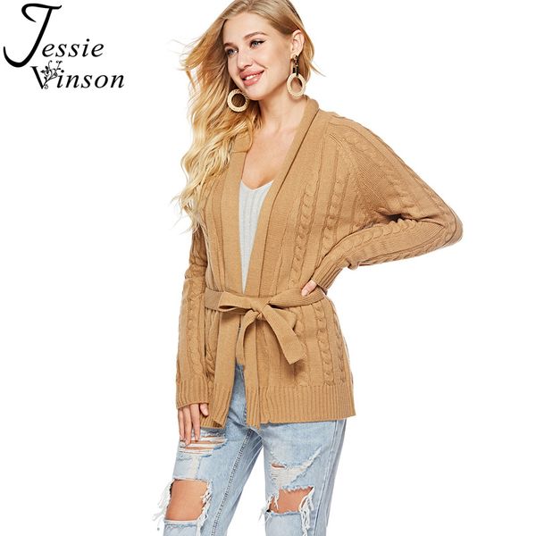 jessie vinson long sleeve turn-down collar belted twisted cardigan sweater women casual white knitted cardigan female outwear, White;black
jessie vinson long sleeve turn-down collar belted twisted cardigan sweater women casual white knitted cardigan female outwear, White;black