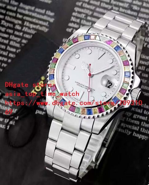 3 colors latest version 116695 asia 2813 movement 40mm crystal diamond bezel mechanical automatic men's watch, Slivery;brown
3 colors latest version 116695 asia 2813 movement 40mm crystal diamond bezel mechanical automatic men's watch, Slivery;brown