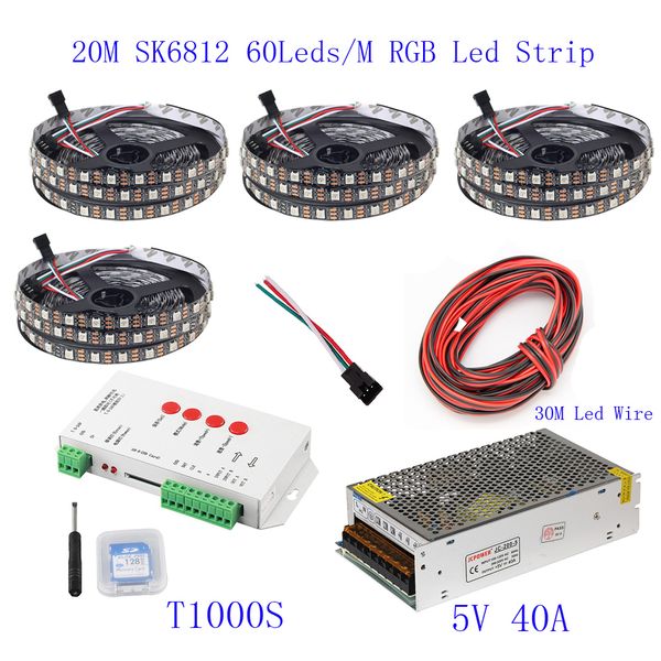 20m 15m 10m 5m ws2812b led strip ws2812b ic 60 leds/m rgb smart pixel strip + t1000s led controller + 5v power supply
20m 15m 10m 5m ws2812b led strip ws2812b ic 60 leds/m rgb smart pixel strip + t1000s led controller + 5v power supply