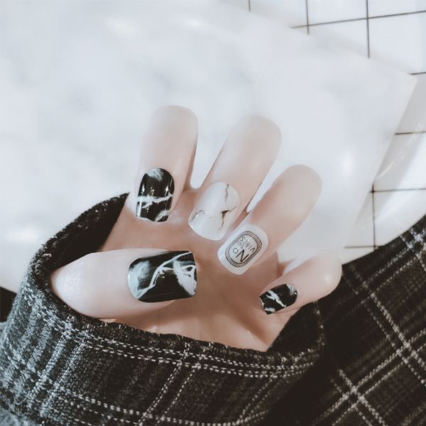 24pcs/set fashion marble pattern false nails pre-design short white black handmade press-on nail artificial nail art tools, Red;gold
24pcs/set fashion marble pattern false nails pre-design short white black handmade press-on nail artificial nail art tools, Red;gold