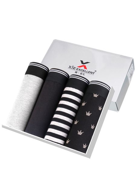 xiejiaer четыре пакета чистого цвета хлопка мужское белье, Black;white
xiejiaer четыре пакета чистого цвета хлопка мужское белье, Black;white