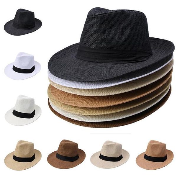 Men Women Straw Wide Brim Hats Jazz Caps Belt Decorative Summer Beach Hats Sun Fedora Caps J069
Men Women Straw Wide Brim Hats Jazz Caps Belt Decorative Summer Beach Hats Sun Fedora Caps J069