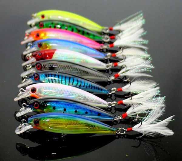 10pcs minnow fishing lure swim hard bait 9cm 8g artificial plastic feather wobbler bait crankbait fishing tackle
10pcs minnow fishing lure swim hard bait 9cm 8g artificial plastic feather wobbler bait crankbait fishing tackle