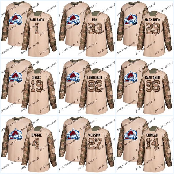 2017 Camo Veterans Day Colorado Avalanche Semyon Varlamov Gabriel Landeskog Patrick Roy Nathan MacKinnon Mikko Rantanen Ice Hockey jerseys
2017 Camo Veterans Day Colorado Avalanche Semyon Varlamov Gabriel Landeskog Patrick Roy Nathan MacKinnon Mikko Rantanen Ice Hockey jerseys