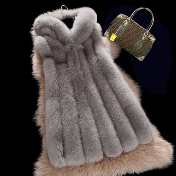 2017 winter thick warm faux fur vest women with fur trim hood coat women outerwear vest jacket long parka 3xl, Black
2017 winter thick warm faux fur vest women with fur trim hood coat women outerwear vest jacket long parka 3xl, Black
