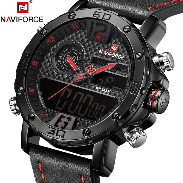naviforce mens watches army leather band analog led quartz male clock new 2018 men digital sport watch, Slivery;brown
naviforce mens watches army leather band analog led quartz male clock new 2018 men digital sport watch, Slivery;brown