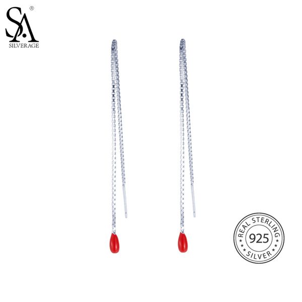 sa silverage trendy dangle earrings real 925 sterling silver red glaze drop earrings for women drop party earring line, Golden;silver
sa silverage trendy dangle earrings real 925 sterling silver red glaze drop earrings for women drop party earring line, Golden;silver
