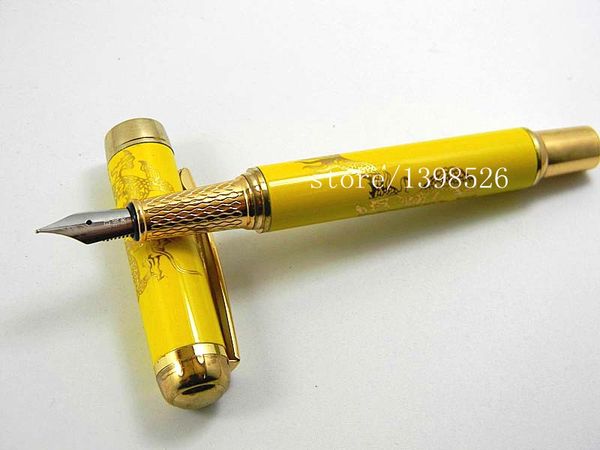 ceramic golden dragon painting medium m nib fountain pen 
ceramic golden dragon painting medium m nib fountain pen