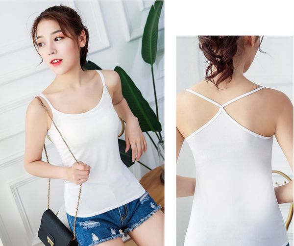 women tanks clothes 2018 summer cotton vest camis sleeveless casual tank clothing size small, White
women tanks clothes 2018 summer cotton vest camis sleeveless casual tank clothing size small, White