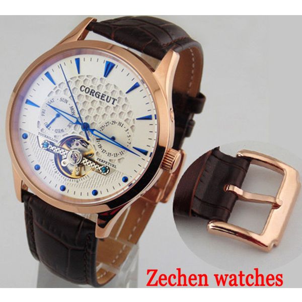 41mm corgeut mechanical watch automatic date men's watch waterproof automatic mechanical, Slivery;brown
41mm corgeut mechanical watch automatic date men's watch waterproof automatic mechanical, Slivery;brown