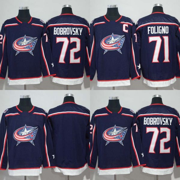 72 Sergei Bobrovsky 2017-2018 Season 71 Nick Foligno Columbus Blue Jackets Hockey Jerseys Stitched New Jersey
72 Sergei Bobrovsky 2017-2018 Season 71 Nick Foligno Columbus Blue Jackets Hockey Jerseys Stitched New Jersey