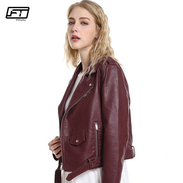 fitaylor new 2018 autumn women pu leather jacket red black pink motorcycle basic jackets faux leather coat zipper belt outwear
fitaylor new 2018 autumn women pu leather jacket red black pink motorcycle basic jackets faux leather coat zipper belt outwear