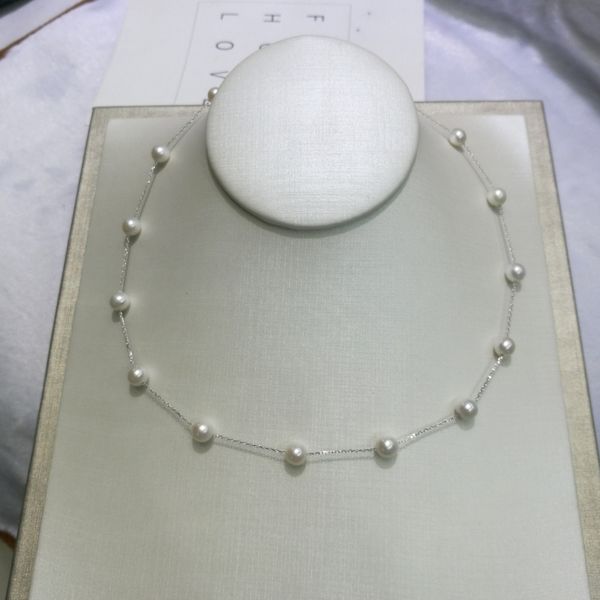 hrina wholesale classic real natural round freshwater pearl necklaces s925 sterling sliver chains jewelry for women, Silver
hrina wholesale classic real natural round freshwater pearl necklaces s925 sterling sliver chains jewelry for women, Silver