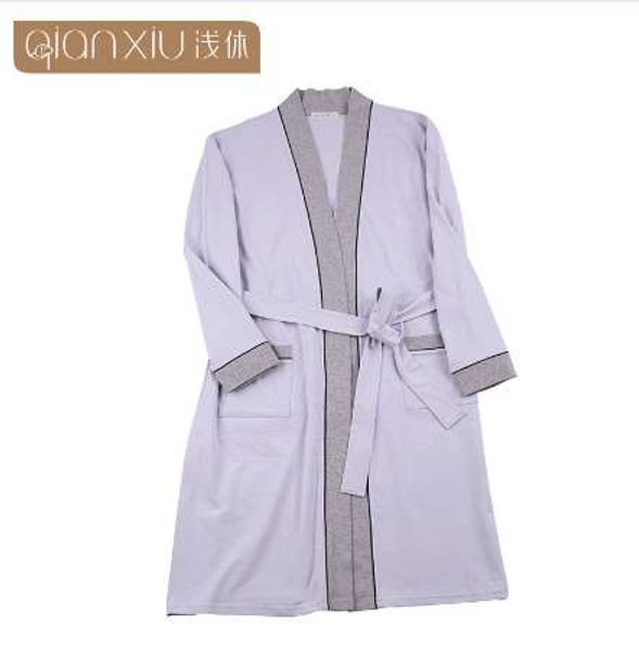 qianxiu 2018 bathrobe for man pure cotton large size robe male splicing v-collar cardigan bathrobes men solid color casual robe, Black;brown
qianxiu 2018 bathrobe for man pure cotton large size robe male splicing v-collar cardigan bathrobes men solid color casual robe, Black;brown