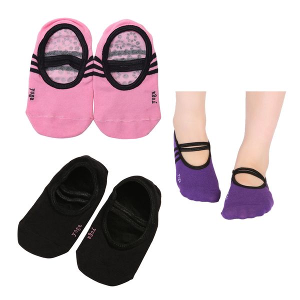 3 pair of women girls pilates yoga socks breathable soft non-slid cotton fitness ballet dance ankle socks, Black
3 pair of women girls pilates yoga socks breathable soft non-slid cotton fitness ballet dance ankle socks, Black