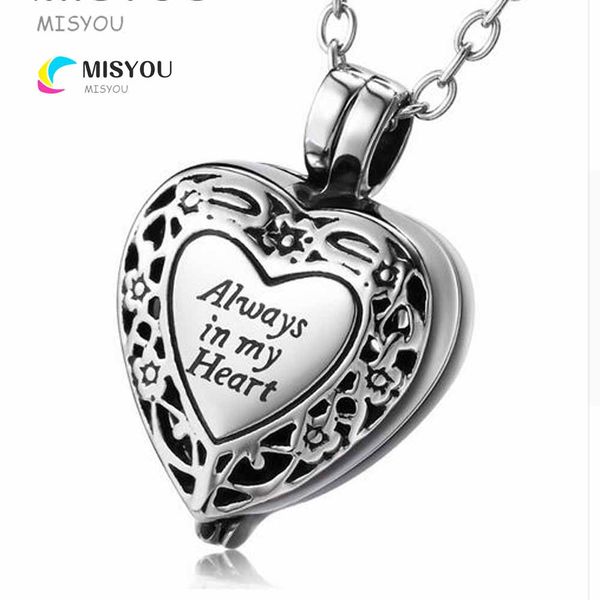 wholesale 316 stainless steel heart pendant always in my heart funeral jewelry memorial necklace, Silver
wholesale 316 stainless steel heart pendant always in my heart funeral jewelry memorial necklace, Silver