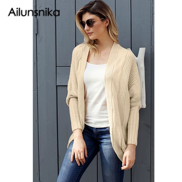 ailunsnika v neck solid long batwing sleeve casual sweater women cashmere knit open front cardigan 2018 winter warm coat dl27877, White;black
ailunsnika v neck solid long batwing sleeve casual sweater women cashmere knit open front cardigan 2018 winter warm coat dl27877, White;black