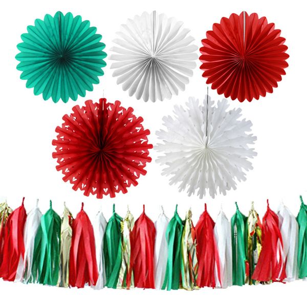christmas party decoration kit paper fan ribbon tassel garland p booth backdrop red green white
christmas party decoration kit paper fan ribbon tassel garland p booth backdrop red green white