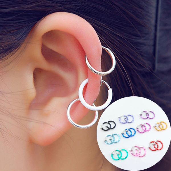 20pairs chic personality trendy goth punk fake earrings body piercing nose lip ear clip cuff earrings for women jewelry, Silver
20pairs chic personality trendy goth punk fake earrings body piercing nose lip ear clip cuff earrings for women jewelry, Silver