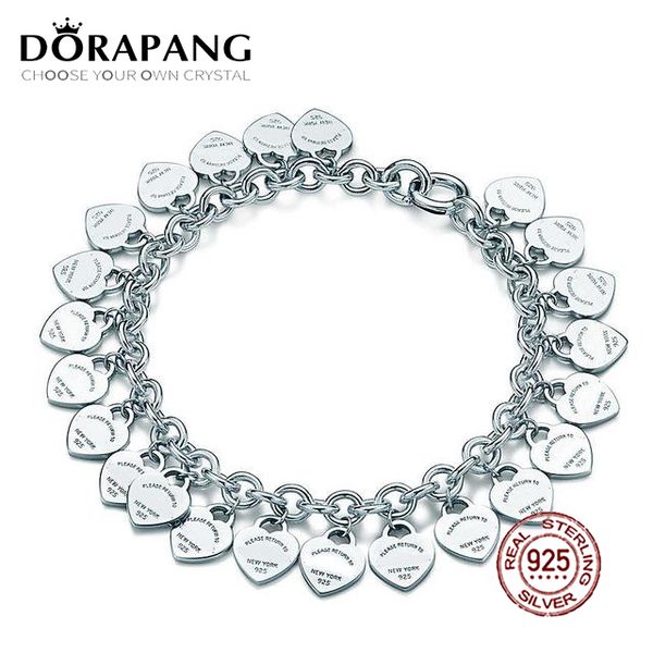 dorapang heart shaped bracelet & bangle 100% 925 sterling silver heart sign pendant simple design for women elegant fine jewelry, Black
dorapang heart shaped bracelet & bangle 100% 925 sterling silver heart sign pendant simple design for women elegant fine jewelry, Black