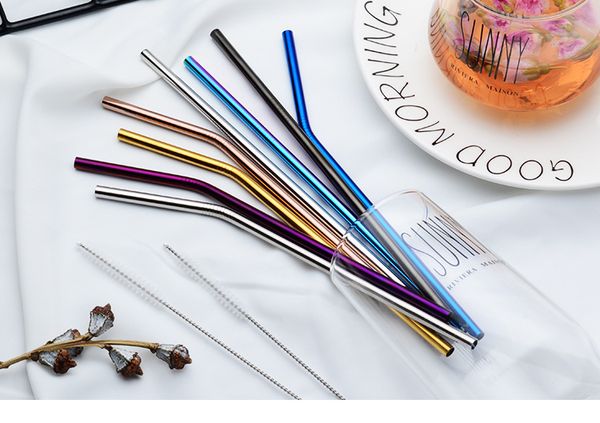 215mm*6mm colorful 304 stainless steel straws reusable drinking straw straight bent metal straw party bar drinking straws
215mm*6mm colorful 304 stainless steel straws reusable drinking straw straight bent metal straw party bar drinking straws