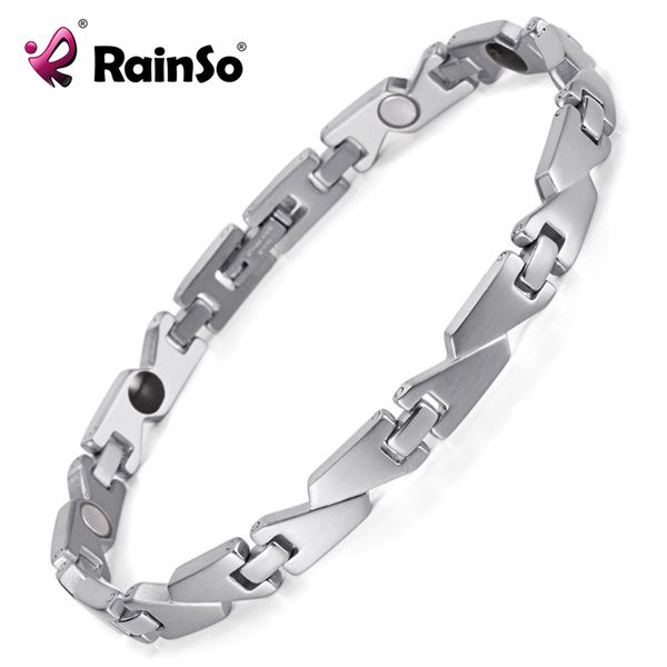 rainso women's stainless steel silver polished magnetic therapy bio bracelets bangles blood pressure for women osb-1547s, Golden;silver
rainso women's stainless steel silver polished magnetic therapy bio bracelets bangles blood pressure for women osb-1547s, Golden;silver