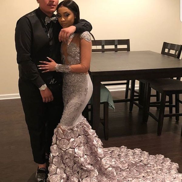 glamorous rose mermaid prom dresses jewel neck lace beads applique long sleeve party dress stylish dubia arabia evening gowns prom dress, Black
glamorous rose mermaid prom dresses jewel neck lace beads applique long sleeve party dress stylish dubia arabia evening gowns prom dress, Black