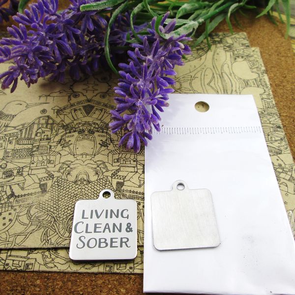 40pcs--"living clean & sober"stainless steel charms more style for choosing diy charms pendants for necklace, Bronze;silver
40pcs--"living clean & sober"stainless steel charms more style for choosing diy charms pendants for necklace, Bronze;silver
