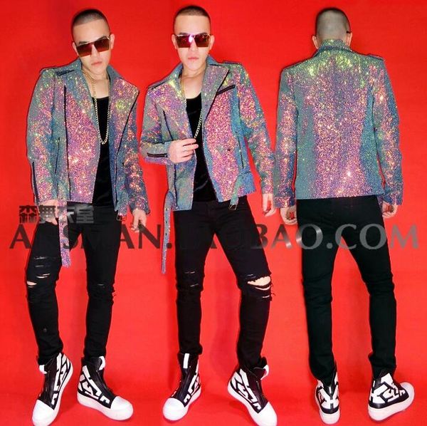 nightclubs new male singers dj colorful flash diamond mens motorcycles leather jackets men fashion costume menswear s-5xl, Black;brown
nightclubs new male singers dj colorful flash diamond mens motorcycles leather jackets men fashion costume menswear s-5xl, Black;brown
