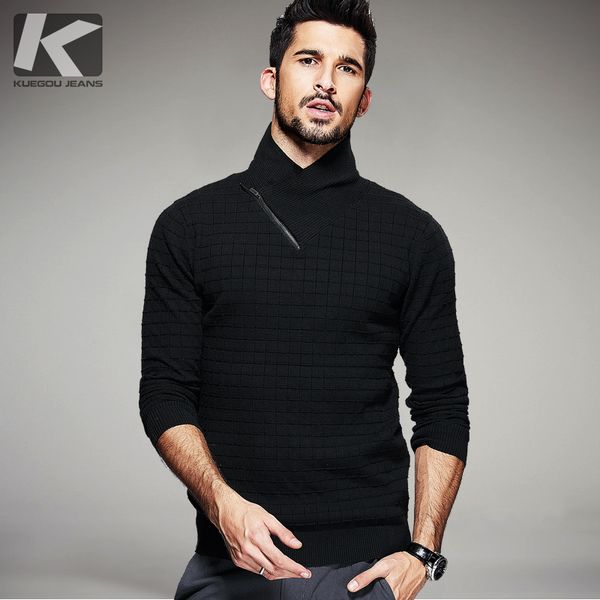 kuegou 2017 new youth men sweater fashion solid o-neck mens casual wool pullover men sweaters 16933, White;black
kuegou 2017 new youth men sweater fashion solid o-neck mens casual wool pullover men sweaters 16933, White;black