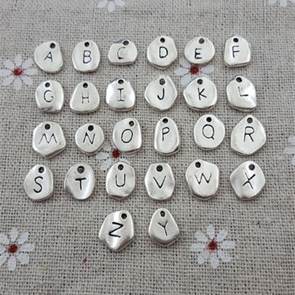 130 шт. / лот 10 мм нерегулярные серебряный диск кулон алфавит A-Z письмо тег прелести
130 шт. / лот 10 мм нерегулярные серебряный диск кулон алфавит A-Z письмо тег прелести
