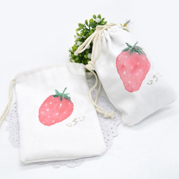 drawstring mouth strawberry hand - drawn creative design cloth canvas pocket mobile phone pocket
drawstring mouth strawberry hand - drawn creative design cloth canvas pocket mobile phone pocket