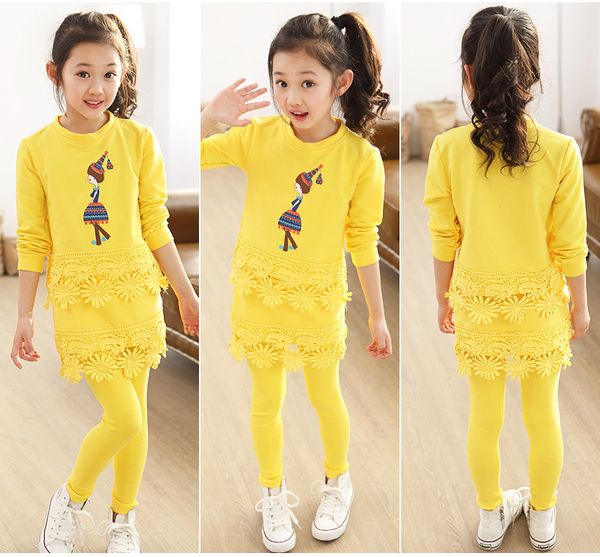 2017 new spring&autumn children clothing girls cartoon girl candy flower lace t-shirt+skirt pants 2pcs sets kids clothes, White
2017 new spring&autumn children clothing girls cartoon girl candy flower lace t-shirt+skirt pants 2pcs sets kids clothes, White