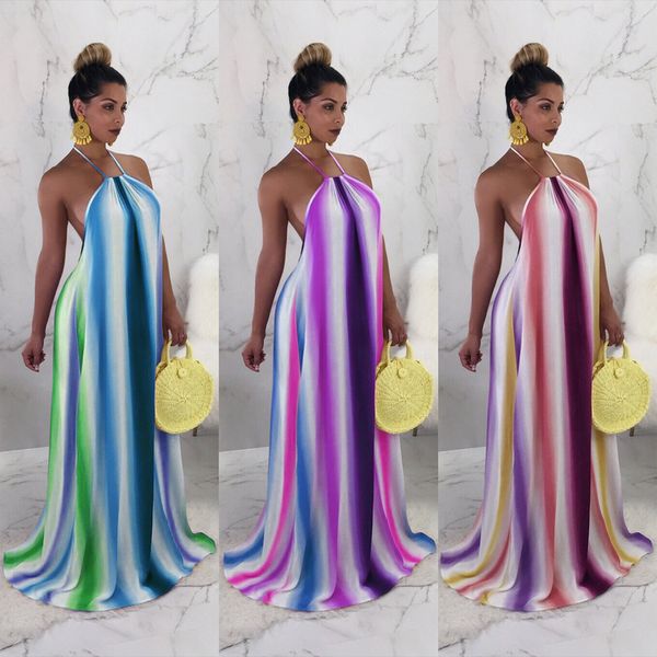 hanging neck backless rainbow strips loose big swing nightclub dress women's casual dresses nightclub skirts dresses, Black;gray
hanging neck backless rainbow strips loose big swing nightclub dress women's casual dresses nightclub skirts dresses, Black;gray