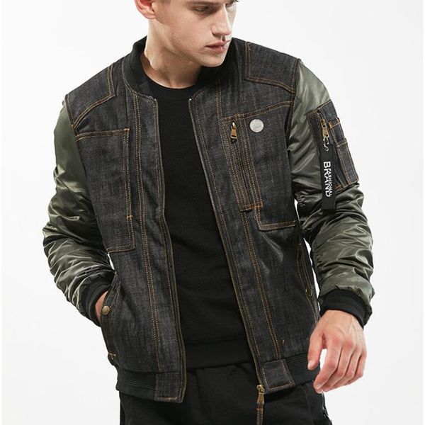 fashion denim jacket men stand collor jacket pockets patchwork designs spring autumn bomber male windbreaker coats, Black;brown
fashion denim jacket men stand collor jacket pockets patchwork designs spring autumn bomber male windbreaker coats, Black;brown