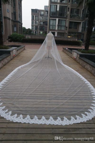 2018 lace edge 3*6 metres wedding veils cathedral length long bridal veils wedding veil ship by dhl, Black
2018 lace edge 3*6 metres wedding veils cathedral length long bridal veils wedding veil ship by dhl, Black