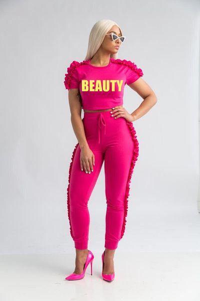 Womens Casual Fashion Two-piece Sets Letter Print Short Sleeved Tshirt Long Pants 2pcs Suits Tracksuits Women Clothes Sets
Womens Casual Fashion Two-piece Sets Letter Print Short Sleeved Tshirt Long Pants 2pcs Suits Tracksuits Women Clothes Sets