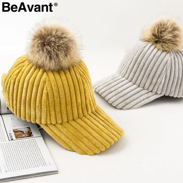 beavant corduroy hair ball winter women hat cap adjustable fashion style baseball caps streetwear casual 2018 warm female hat, Blue;gray
beavant corduroy hair ball winter women hat cap adjustable fashion style baseball caps streetwear casual 2018 warm female hat, Blue;gray