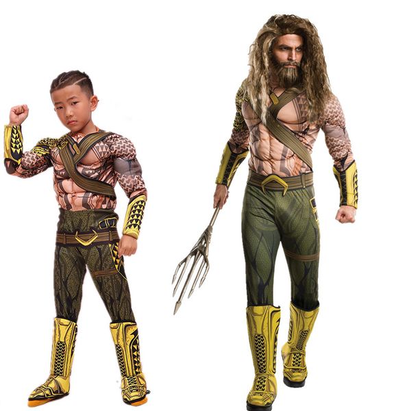 new arrival muscle aquaman costume for boys halloween costume kid aquaman of justice league cosplay dress-up, Black;red
new arrival muscle aquaman costume for boys halloween costume kid aquaman of justice league cosplay dress-up, Black;red