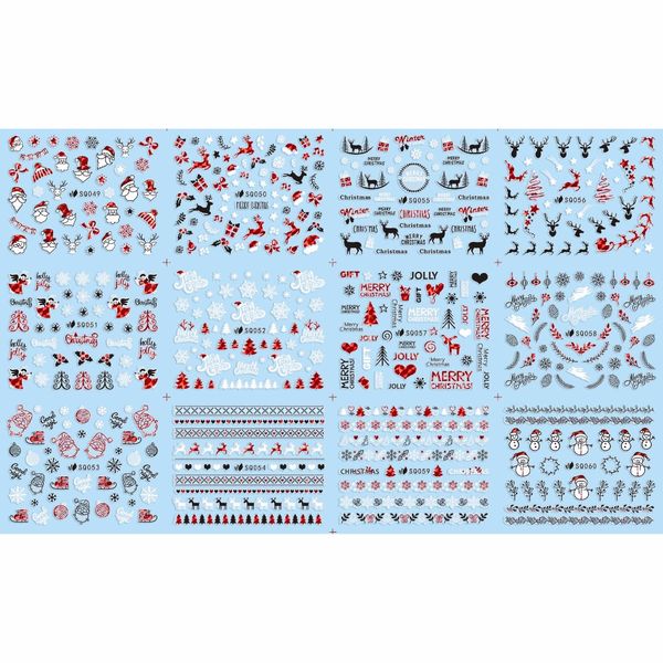 12 pcs / lot self-adhesive 3d nail tattoos sticker red black christmas xmas bow tie angel heart lace sq49-60
12 pcs / lot self-adhesive 3d nail tattoos sticker red black christmas xmas bow tie angel heart lace sq49-60