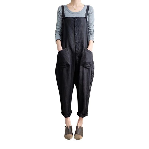 women girl casual long breathable overalls romper pants jumpsuit plus size 5xl, Black;white
women girl casual long breathable overalls romper pants jumpsuit plus size 5xl, Black;white