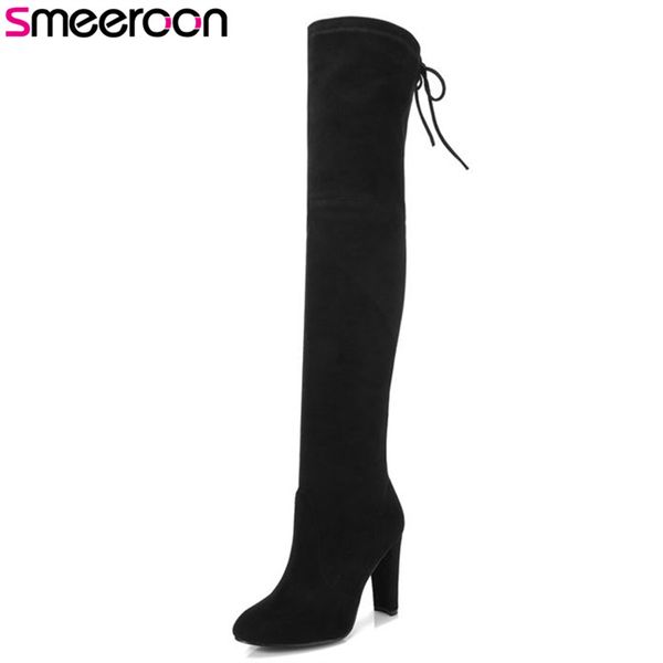 smeeroon fashion slip on pointed toe over the knee boots autumn winter boots super high heels women party shoes black
smeeroon fashion slip on pointed toe over the knee boots autumn winter boots super high heels women party shoes black