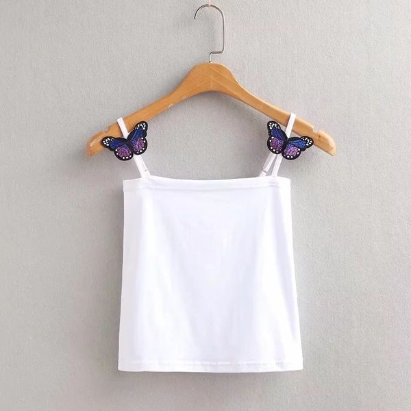 women butterfly tube crop bling camis bow tie tank vests crop camisoles & tanks clothes women, White
women butterfly tube crop bling camis bow tie tank vests crop camisoles & tanks clothes women, White