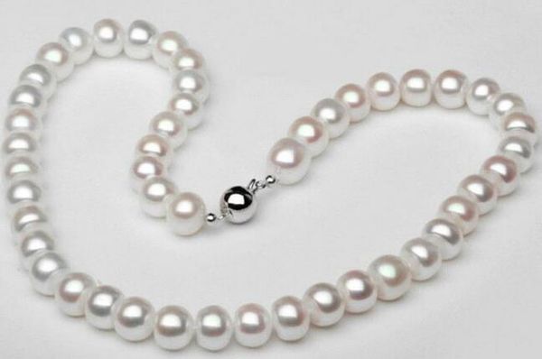 elegant 9-10mm 18" white alloy nearly circle natural freshwater pearl necklace, Silver
elegant 9-10mm 18" white alloy nearly circle natural freshwater pearl necklace, Silver