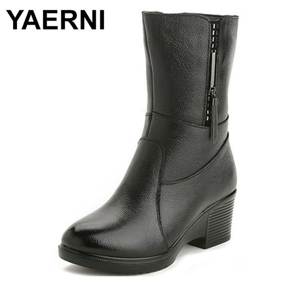 yaerni women winter shoes genuine leather women winter boots spring autumn wool warmful knee high boots e415, Black
yaerni women winter shoes genuine leather women winter boots spring autumn wool warmful knee high boots e415, Black